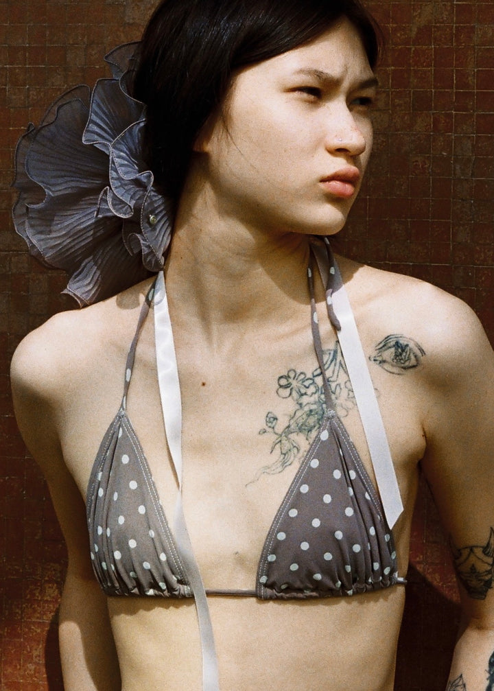 GRAY ORCHID SCRUNCHIE