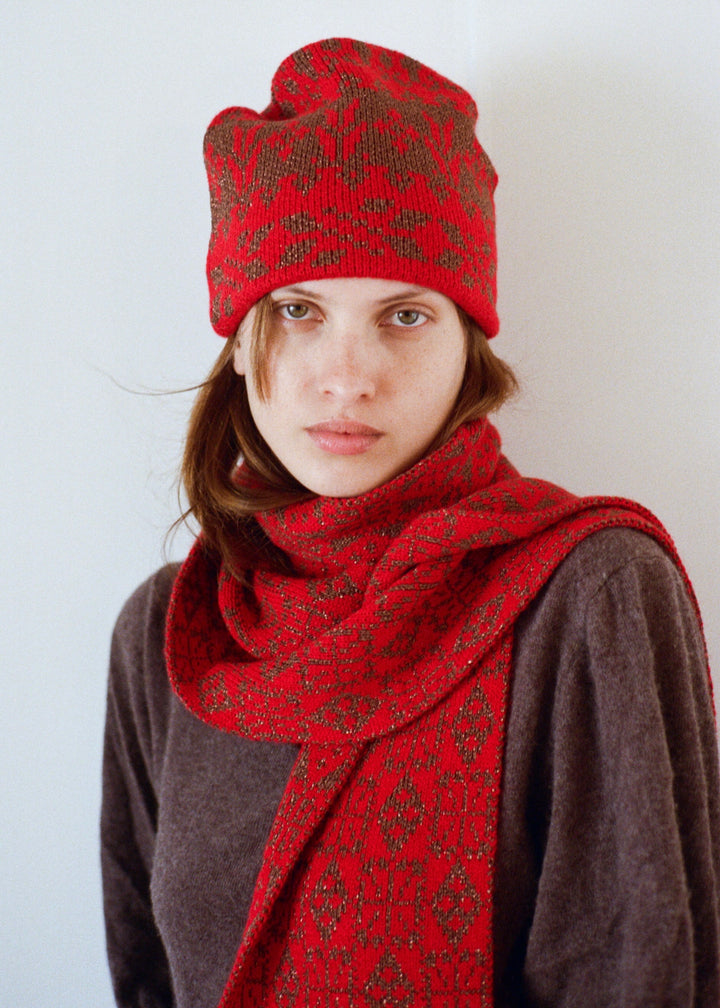 RED LAILA SCARF