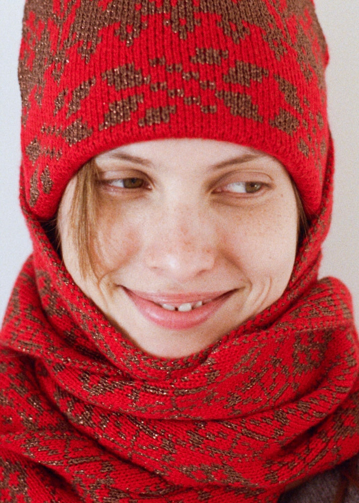 RED LAILA SCARF