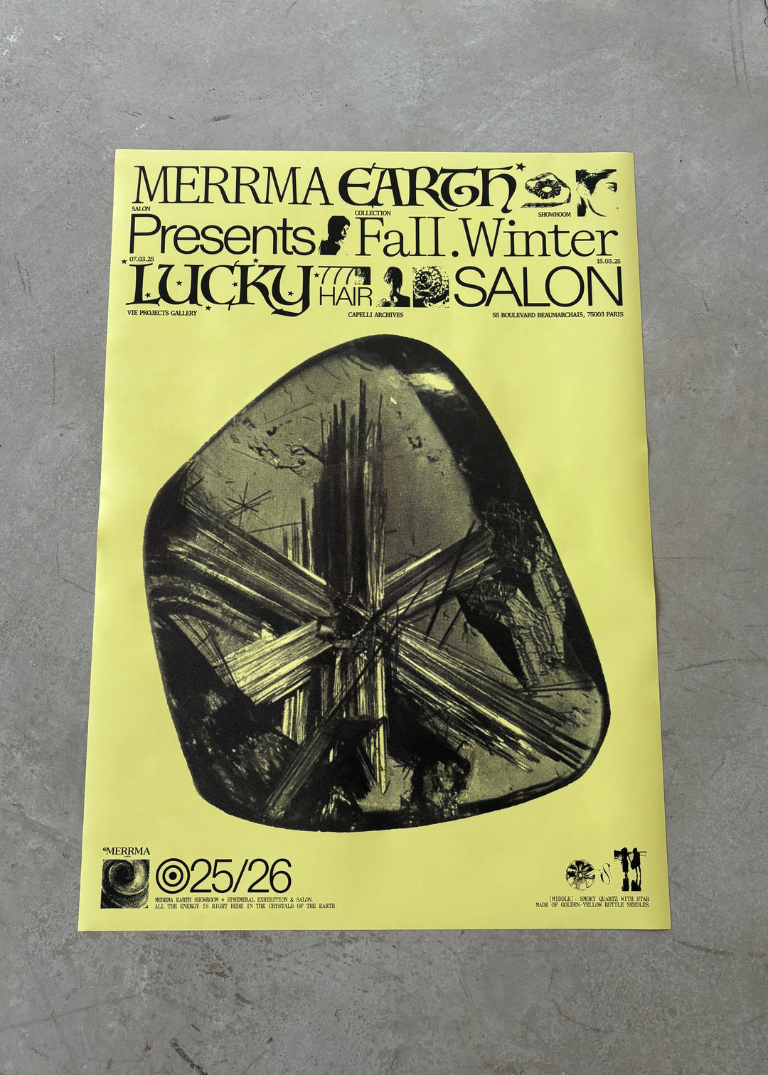 YELLOW QUARTZ LUCKY POSTER