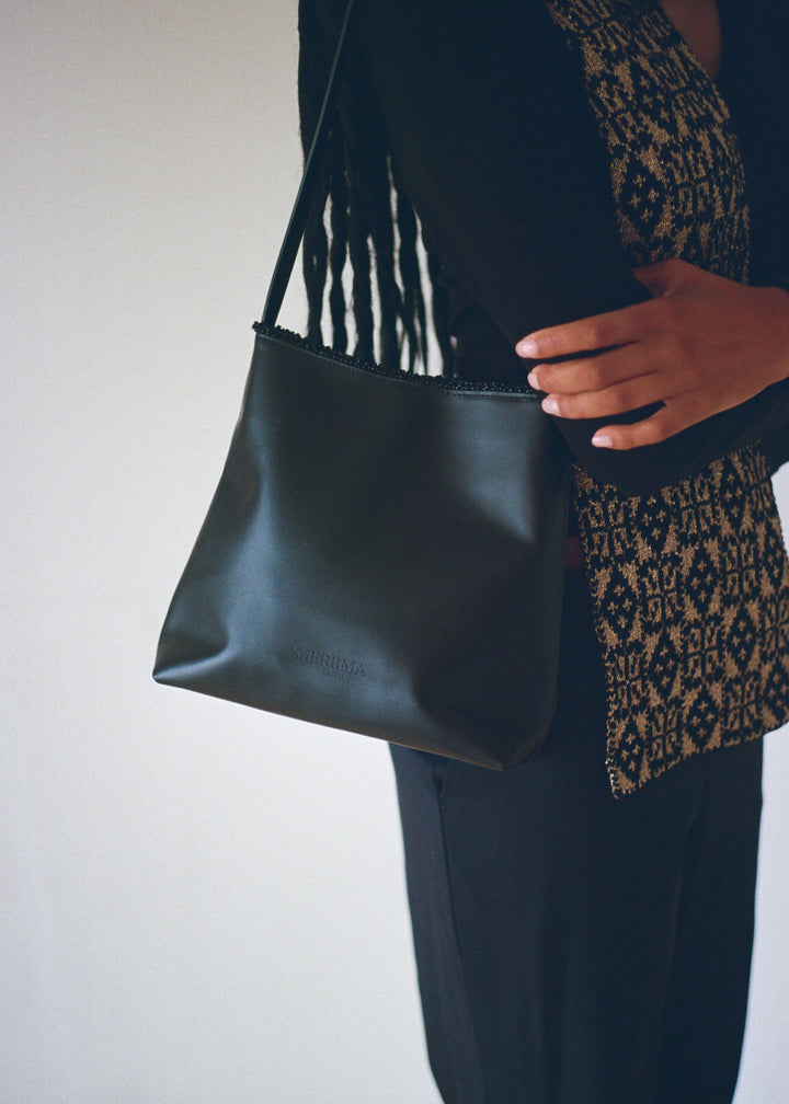 Adelite Beaded Leather Shoulder Bag – Merrma, handmade in Paris