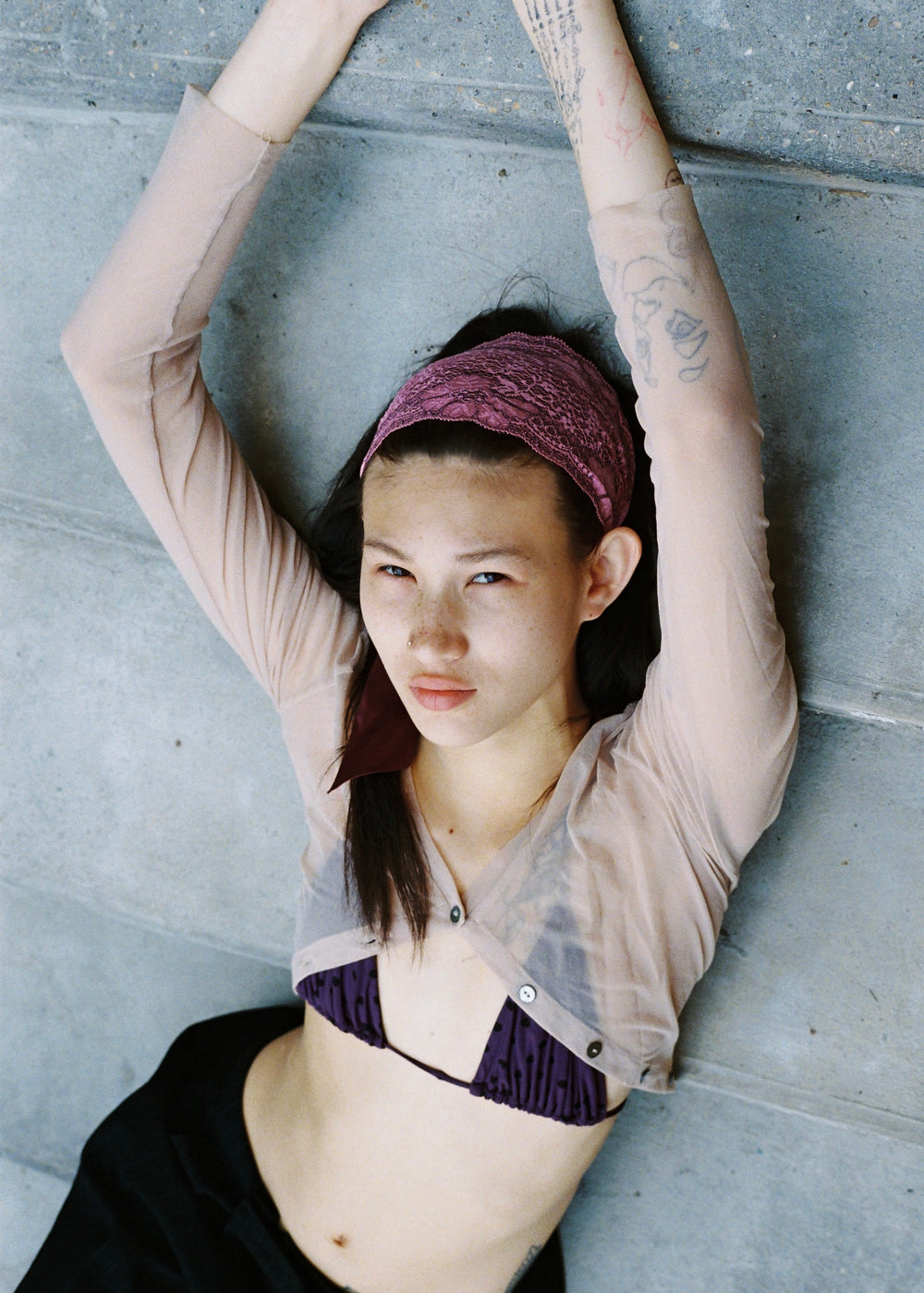 Amethyst Lace Bandeau – Merrma, handmade in Paris