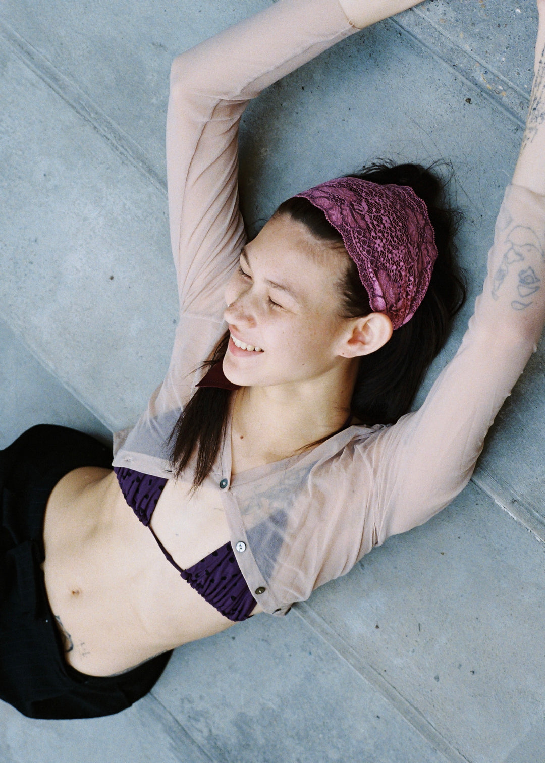 Amethyst Lace Bandeau – Merrma, handmade in Paris