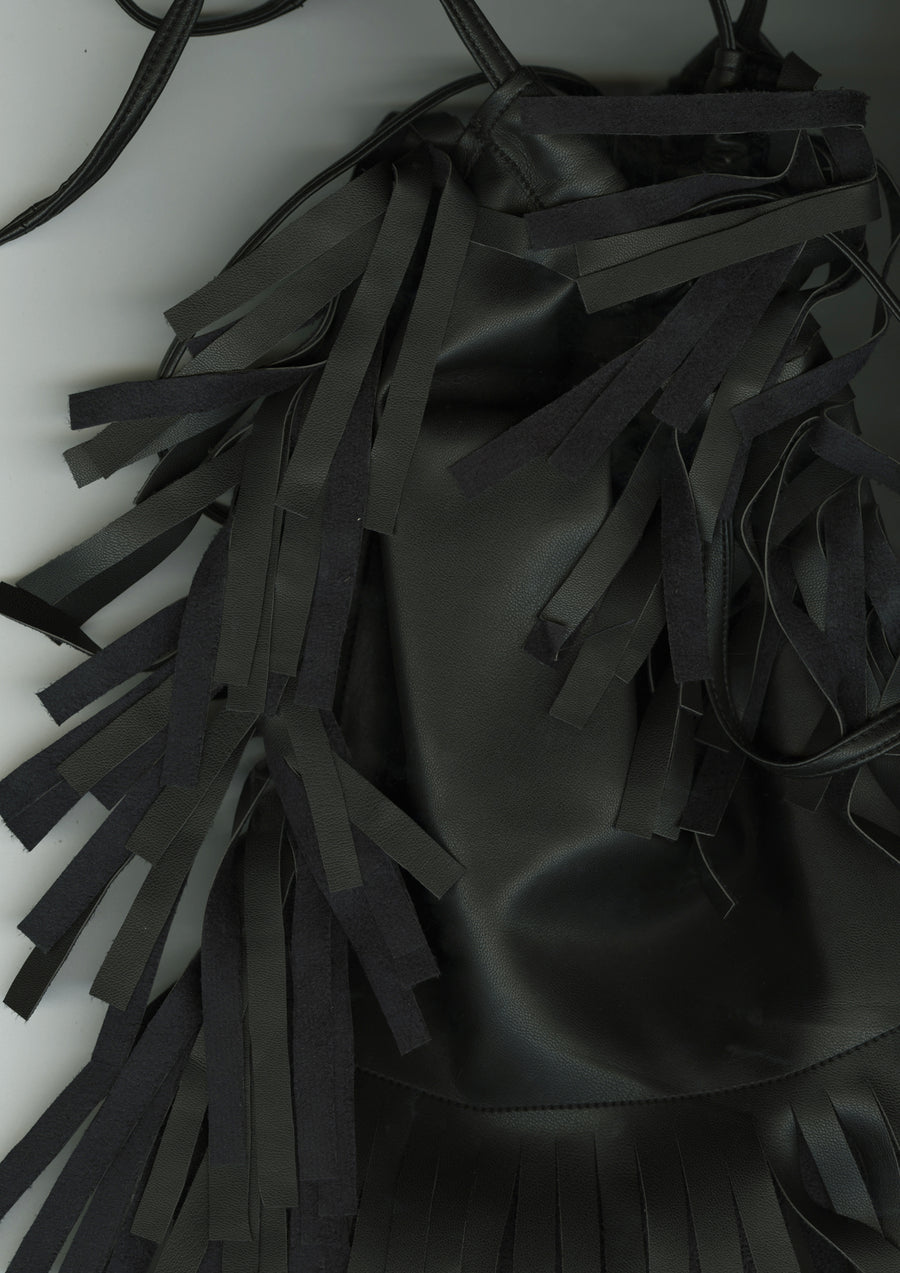 Ash Fringe Faux-Leather Bag – Merrma, handmade in Paris