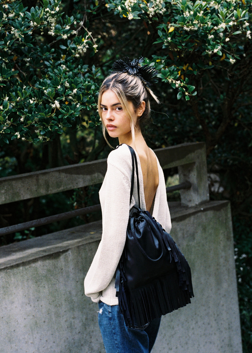 Ash Fringe Faux-Leather Bag – Merrma, handmade in Paris