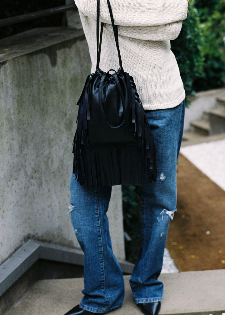 Ash Fringe Faux-Leather Bag – Merrma, handmade in Paris