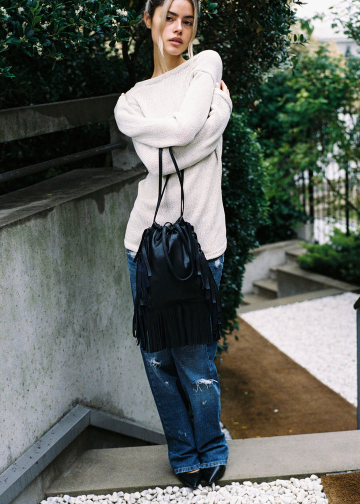 Ash Fringe Faux-Leather Bag – Merrma, handmade in Paris