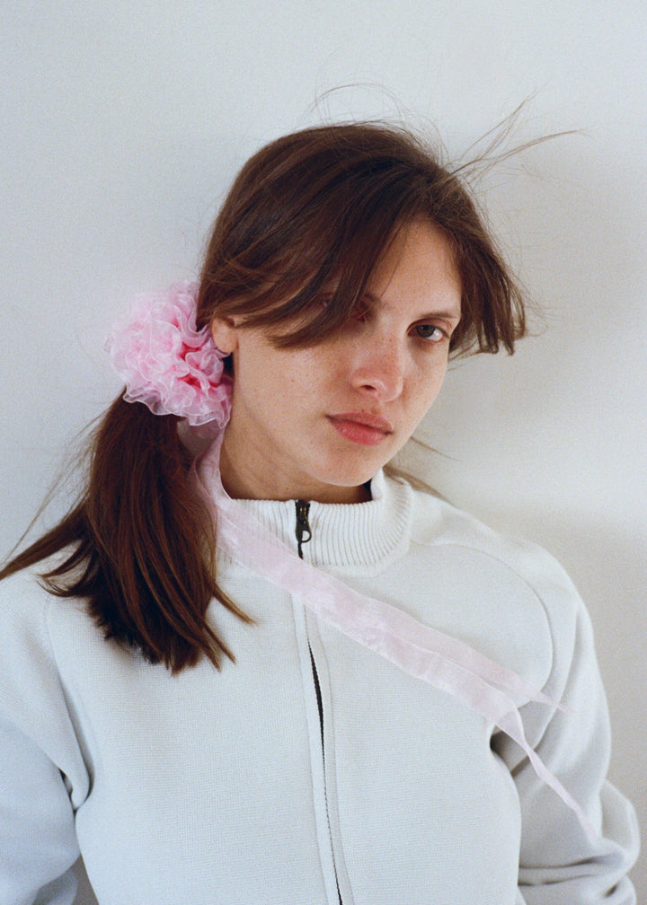 Aurelia Ruffled Organza Scrunchie – Merrma, handmade in Paris
