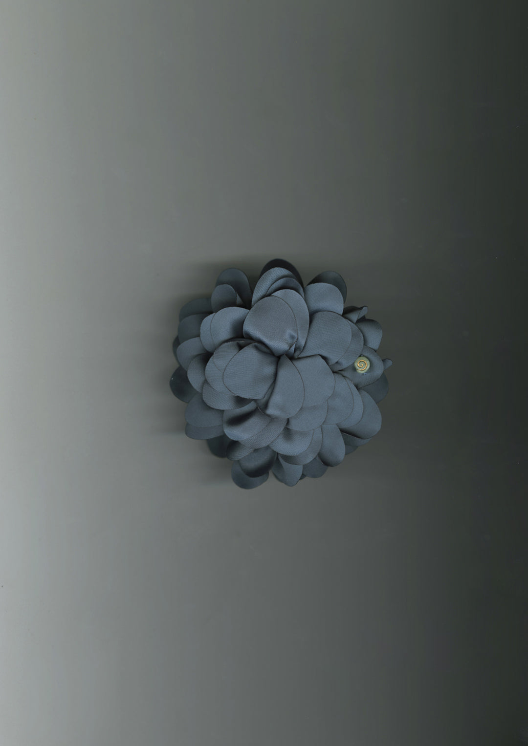 Blue Dahlia Satin Flower Scrunchie – Merrma, handmade in Paris