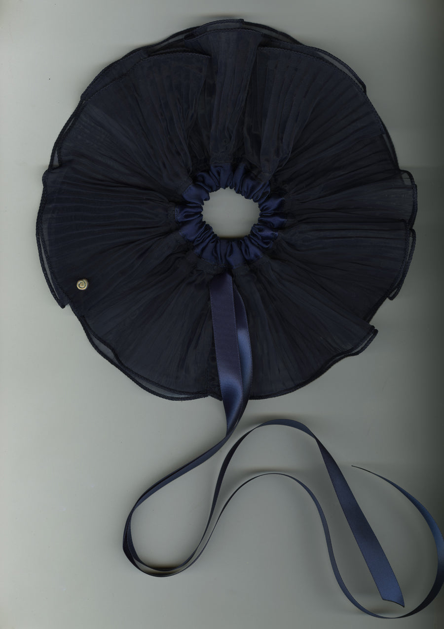 Blue Orchid Pleated Organza Scrunchie – Merrma, handmade in Paris
