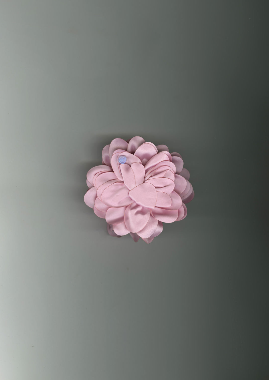 Blush Dahlia Satin Flower Scrunchie – Merrma, handmade in Paris