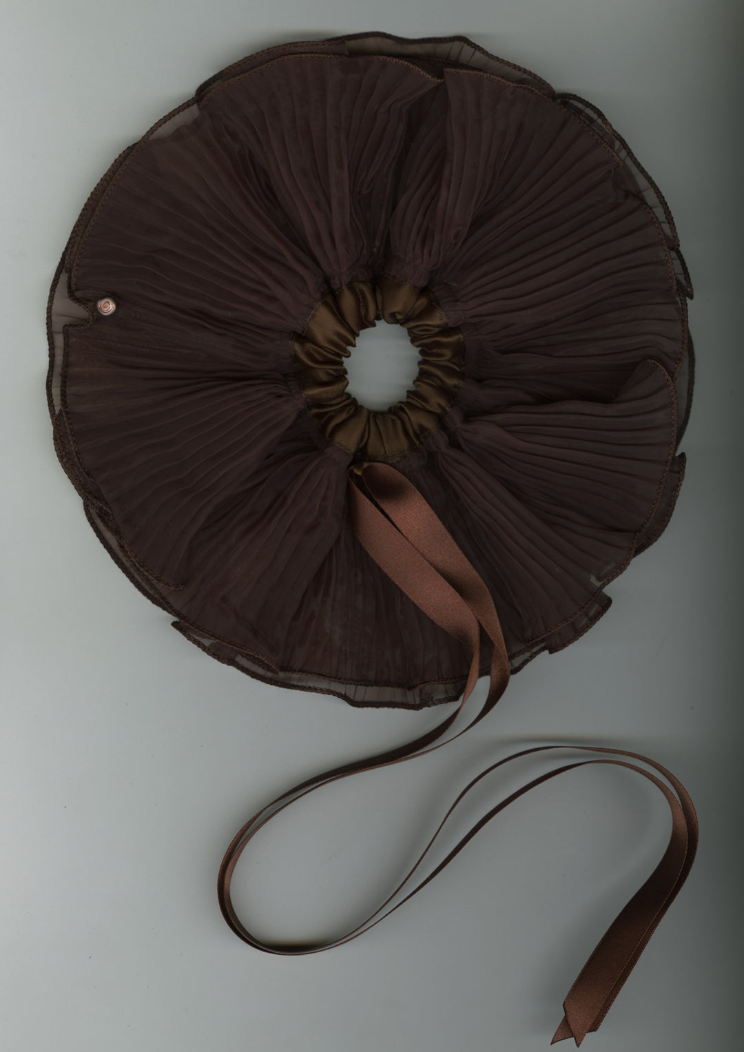 Brown Orchid Pleated Organza Scrunchie – Merrma, handmade in Paris