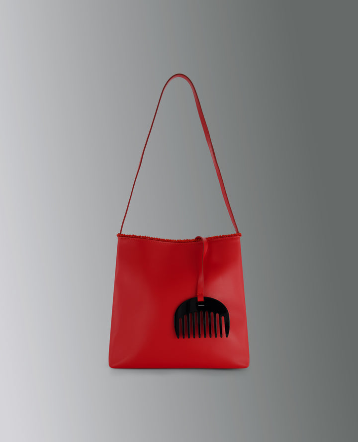 Cinnabar Beaded Leather Shoulder Bag – Merrma, handmade in Paris