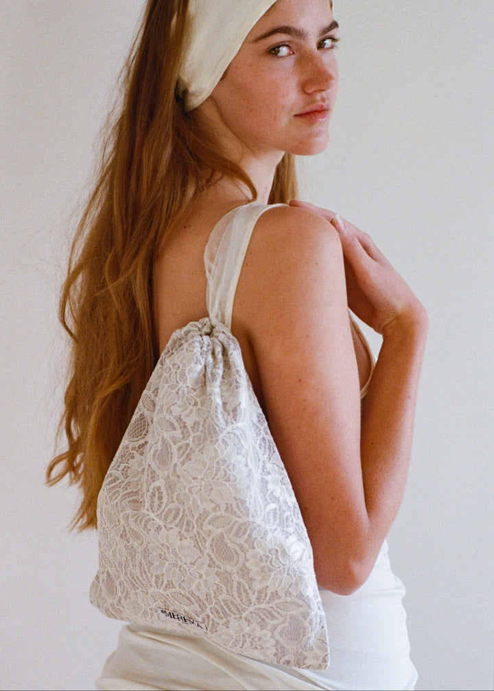 Freesia Lace Pouch Bag – Merrma, handmade in Paris