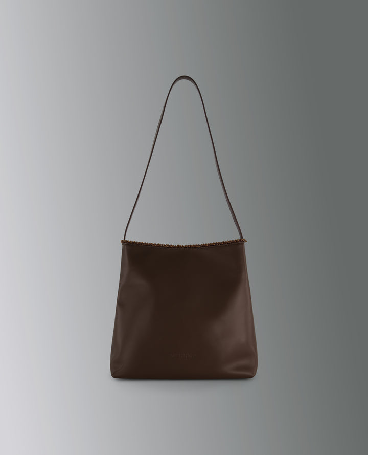 Gembone Beaded Leather Shoulder Bag – Merrma, handmade in Paris