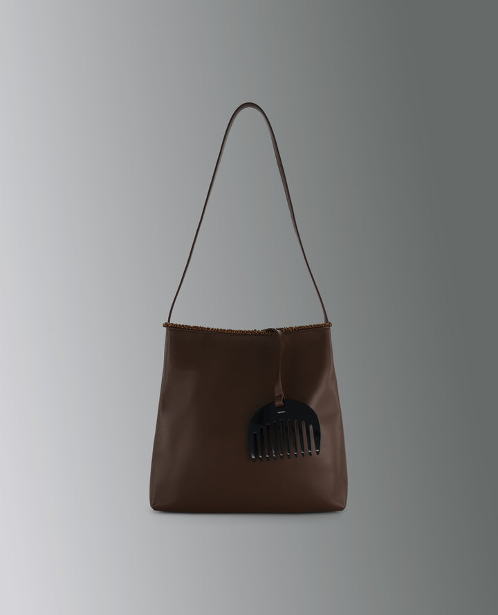 Gembone Beaded Leather Shoulder Bag – Merrma, handmade in Paris