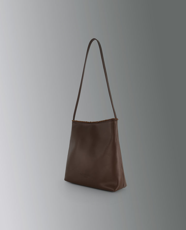 Gembone Beaded Leather Shoulder Bag – Merrma, handmade in Paris