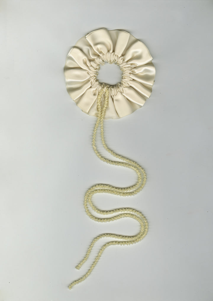 Halite Beaded Satin Scrunchie – Merrma, handmade in Paris