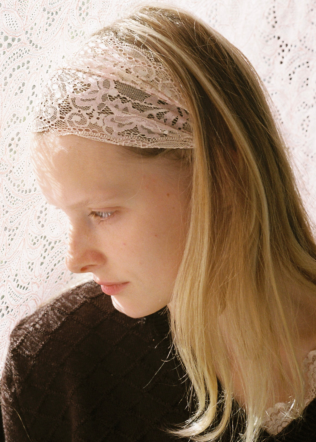 Morganite Lace Bandeau – Merrma, handmade in Paris