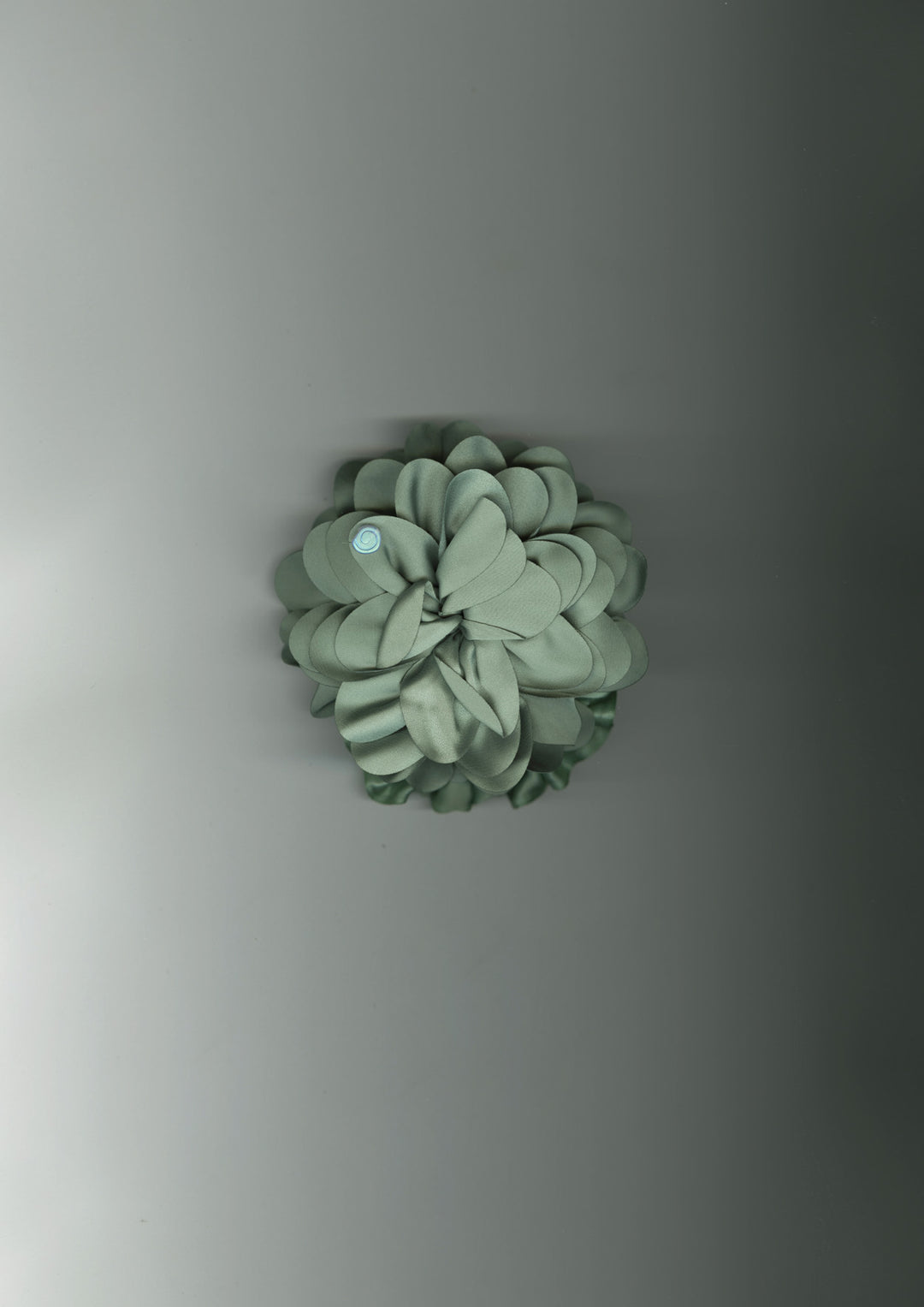 Sage Dahlia Satin Flower Scrunchie – Merrma, handmade in Paris