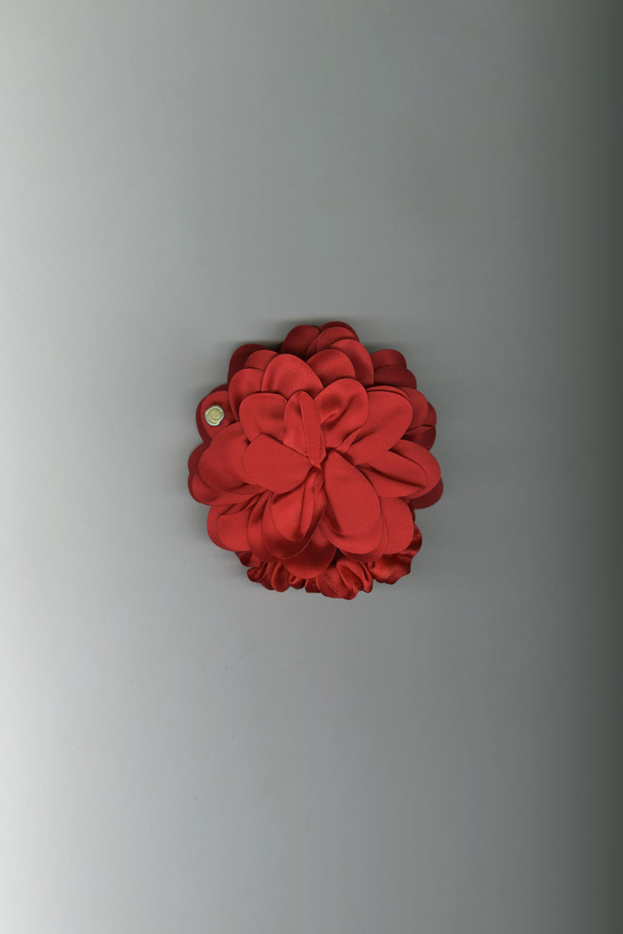 Scarlet Dahlia Satin Flower Scrunchie – Merrma, handmade in Paris