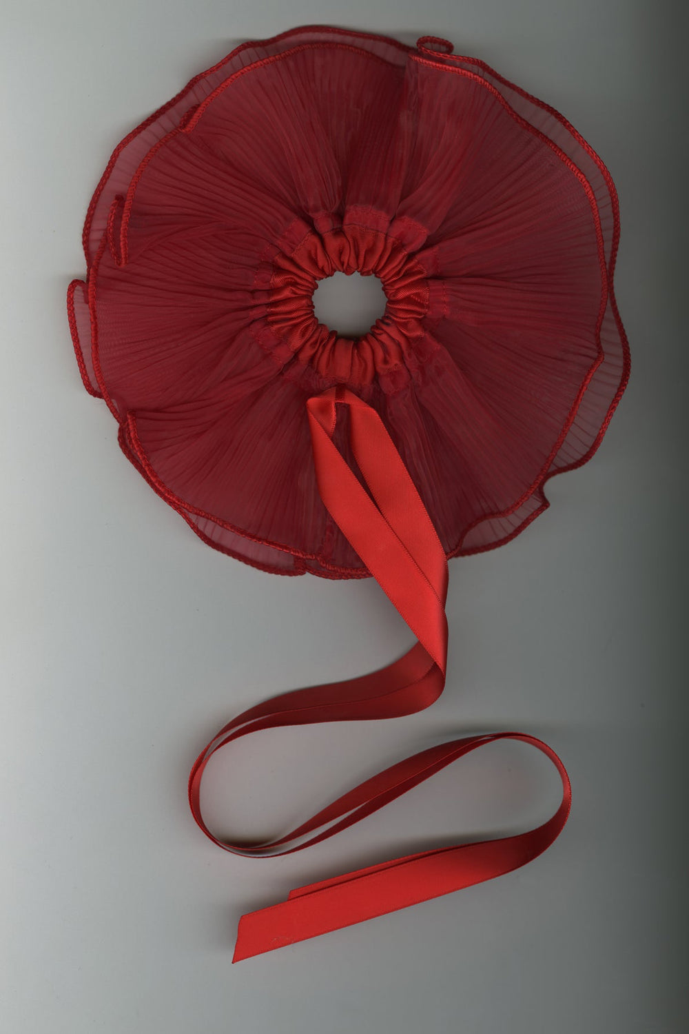 Scarlet Orchid Pleated Organza Scrunchie – Merrma, handmade in Paris