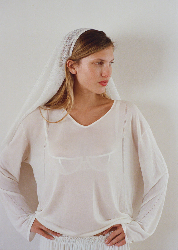 White Whisper Lace Veil – Merrma, handmade in Paris